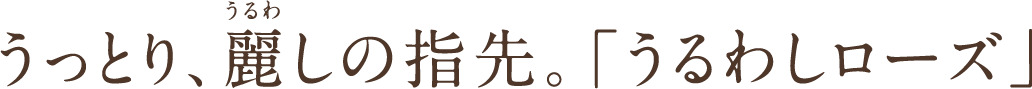 うっとり、麗しの指先。「うるわしローズ」